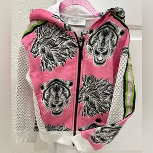 Roberto Cavalii Junior Size 6 Hooded Zipped Hoodie Stylish Girl or Boy
